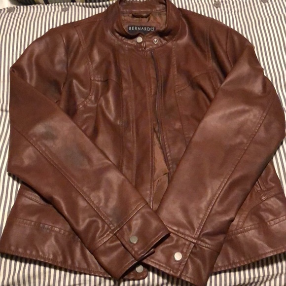 Bernardo Jackets & Blazers - Bernardo Faux Leather Moto Jacket